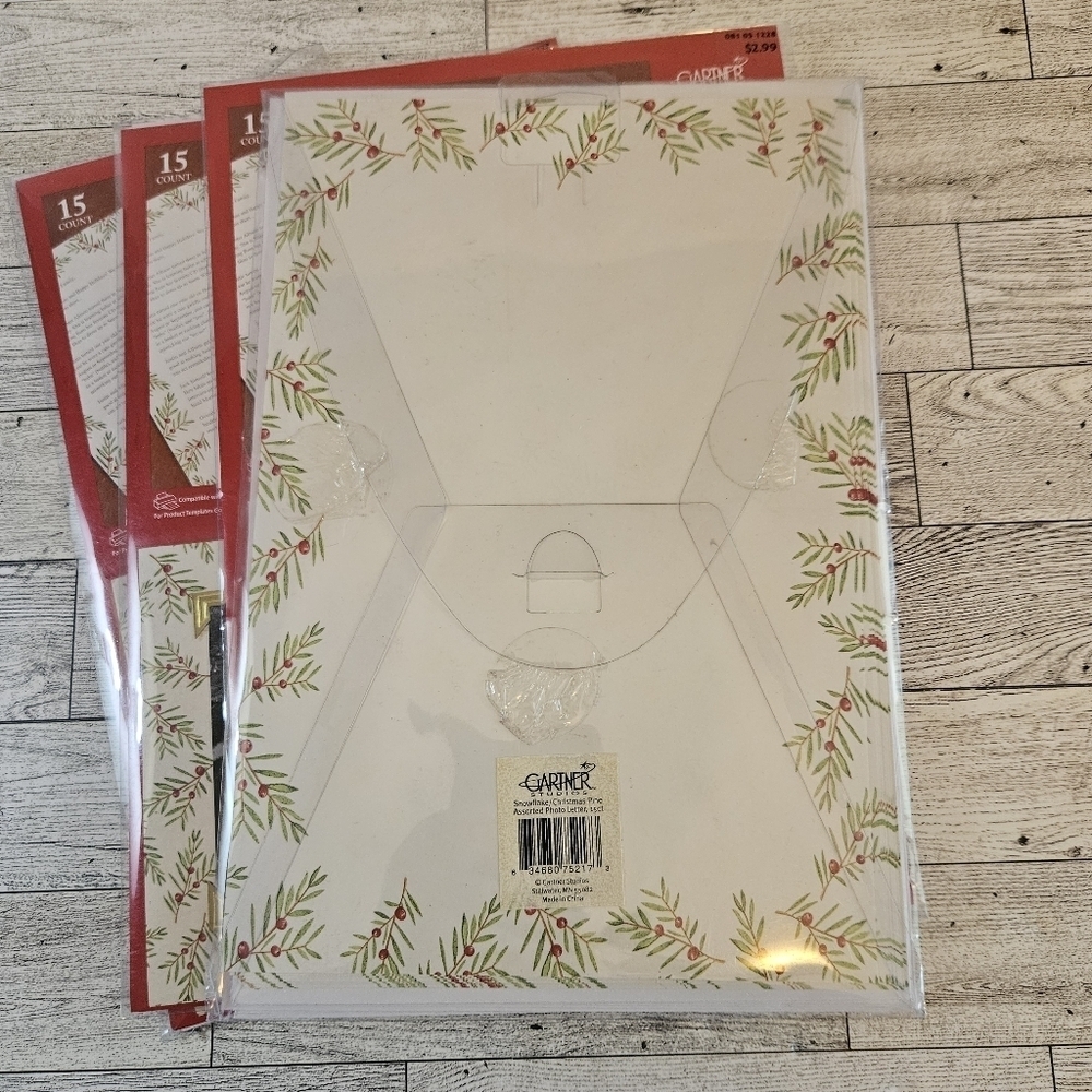 Christmas Stationery Photo Letter Printer Paper 8.5"x11" Four Packs of 15 Sheets - Picture 4 of 4
